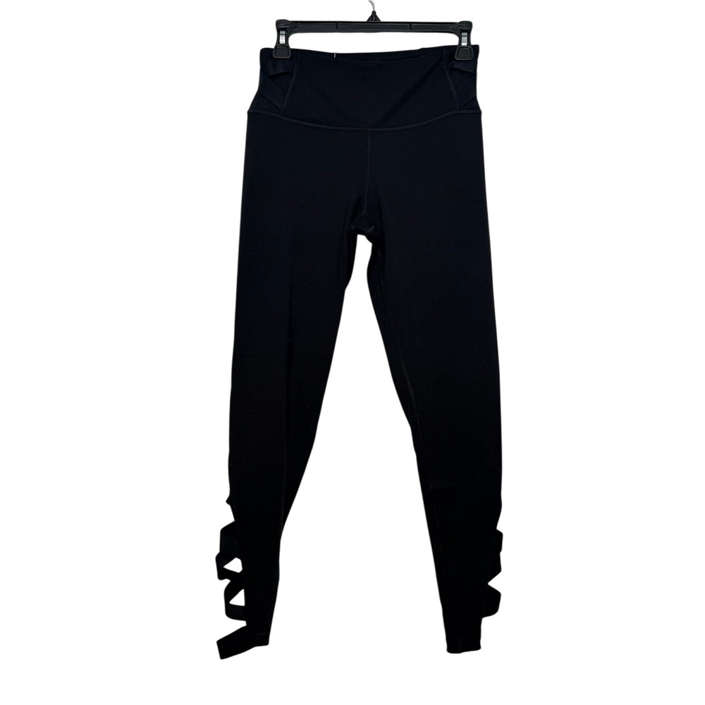 Victoria Secret Sport High-Waist Black Leggings with‎ Strappy Ankle Detail